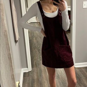 Corduroy overall dress